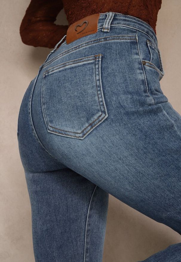 Renee - Niebieskie Jeansy Dzwony High Waist Lavea. Okazja: na co dzień. Stan: podwyższony. Kolor: niebieski. Wzór: gładki. Sezon: lato. Styl: casual