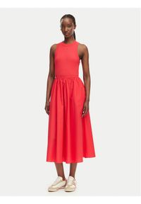 Tommy Jeans Sukienka letnia DW0DW22593 Czerwony Regular Fit. Kolor: czerwony. Materiał: bawełna. Sezon: lato #1