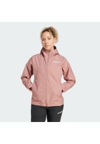 Adidas - Kurtka Terrex Multi 2.5L Rain.Rdy. Kolor: różowy. Materiał: materiał. Sport: turystyka piesza