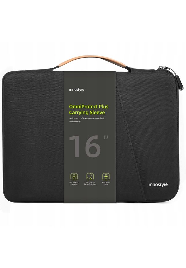 Innostyle - INNOSTYLE TORBA NA LAPTOPA 15 6 16 WODOODPORNA ETUI OMNIPROTECT PLUS CZARNA. Kolor: czarny
