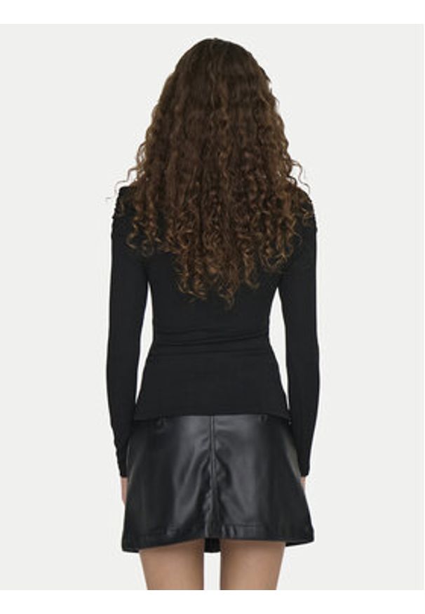 only - ONLY Bluzka Queen 15331413 Czarny Slim Fit. Kolor: czarny. Materiał: syntetyk