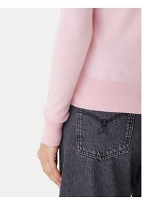 Calvin Klein Sweter LV044D370G Różowy Regular Fit. Kolor: różowy. Materiał: syntetyk #4