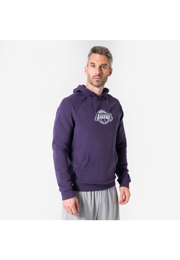 TARMAK - Bluza do koszykówki dla mężczyzn i kobiet Hoodie 900 NBA. Kolor: fioletowy. Materiał: tkanina, materiał. Sport: koszykówka