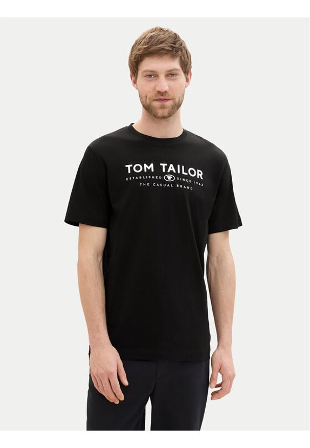 Tom Tailor T-Shirt 1043276 Czarny Regular Fit. Kolor: czarny. Materiał: bawełna