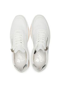 Rieker Sneakersy N5127-80 Biały. Kolor: biały. Materiał: skóra
