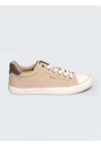 Big-Star - Trampki męskie niskie beżowe RR174218 801. Okazja: na spacer, na co dzień. Kolor: beżowy. Materiał: materiał, guma. Styl: elegancki, casual