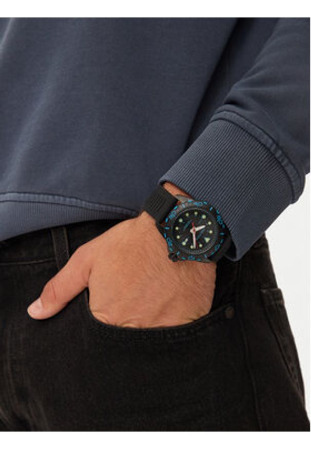 Nautica Zegarek NAPNRS404 Czarny. Kolor: czarny. Materiał: syntetyk