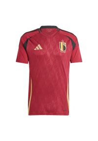 Adidas - Koszulka Belgium 24 Home. Kolor: czerwony, brązowy, wielokolorowy. Materiał: materiał