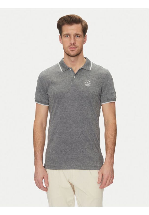Blend Polo 20708180 Szary Regular Fit. Typ kołnierza: polo. Kolor: szary. Materiał: bawełna