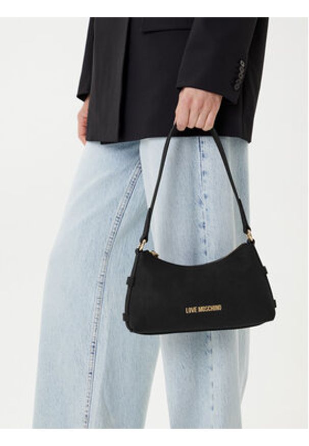 Love Moschino - LOVE MOSCHINO Torebka JC4169PP1NLB0000 Czarny. Kolor: czarny. Materiał: skórzane