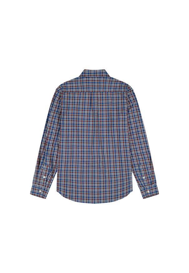 Wrangler - MESKA KOSZULA WRANGLER 1 PKT POPLIN SHIRT DARK BLUE 112371403
