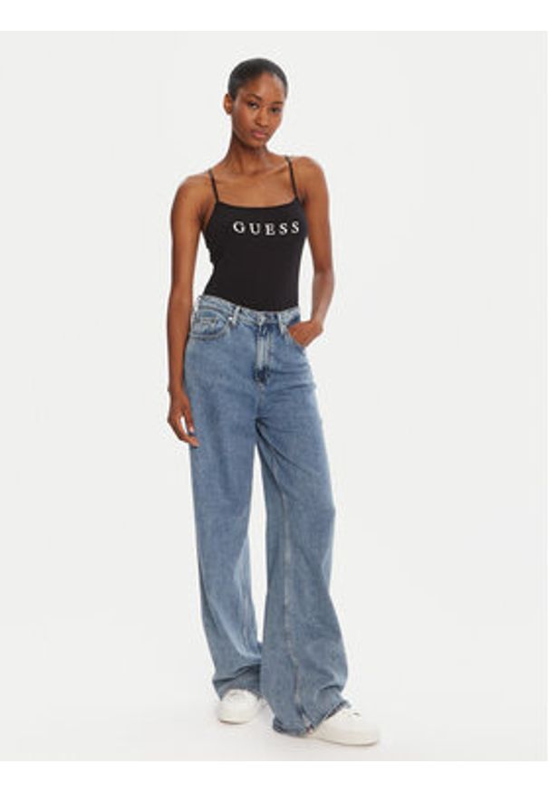 Guess Body O5RM11 KBBU1 Czarny Regular Fit. Kolor: czarny. Materiał: syntetyk, bawełna