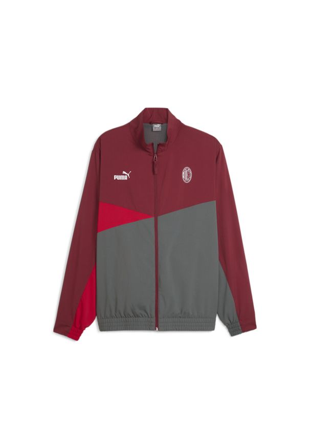 Puma - Kurtka z dresu Milan AC 2023/24. Kolor: czerwony. Materiał: dresówka