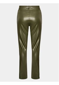 Brave Soul Spodnie z imitacji skóry LTRW-225MILEYKHA Khaki Regular Fit. Kolor: brązowy. Materiał: skóra #4