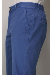 Chiao - Elastyczne Spodnie Męskie, CHINOSY, Zwężane Nogawki, Chabrowe, Kolorowe. Kolor: niebieski. Materiał: lycra, bawełna. Wzór: kolorowy #3