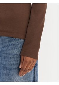 Hugo - HUGO Golf Easy 50525318 Brązowy Regular Fit. Typ kołnierza: golf. Kolor: brązowy. Materiał: bawełna #5