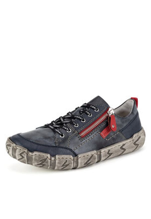 Rieker Półbuty L0302-14 Niebieski. Kolor: niebieski. Materiał: skóra
