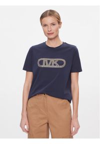 MICHAEL Michael Kors T-Shirt MR4519L97J Granatowy Regular Fit. Kolor: niebieski. Materiał: bawełna