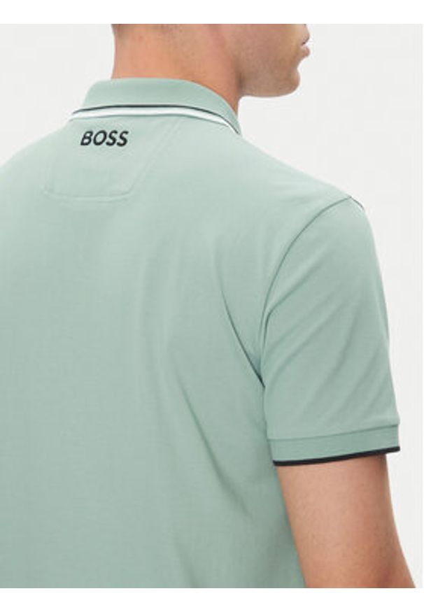 BOSS Polo Paddy Pro 50469102 Zielony Regular Fit. Typ kołnierza: polo. Kolor: zielony. Materiał: syntetyk