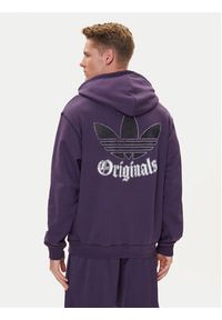 Adidas - adidas Bluza Distressed Graphic JY2729 Fioletowy Loose Fit. Kolor: fioletowy. Materiał: bawełna #4