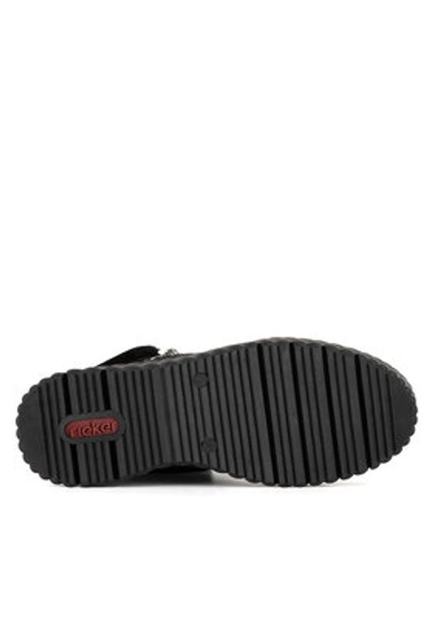 Rieker Botki N2505-00 Czarny. Kolor: czarny. Materiał: materiał