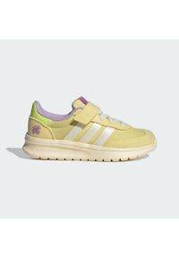 Adidas - Buty adidas Disney Tiana Run 70s 2.0 dla dzieci. Okazja: na uczelnię. Kolor: różowy, biały, wielokolorowy, żółty. Wzór: motyw z bajki. Sport: bieganie