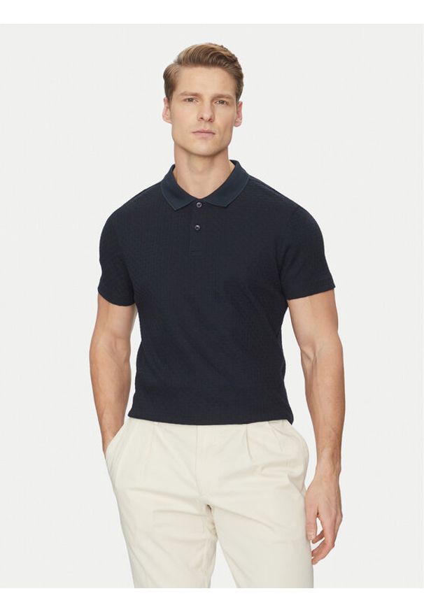 JOOP! Polo 10018924 30044673 Granatowy Regular Fit. Typ kołnierza: polo. Kolor: niebieski. Materiał: bawełna