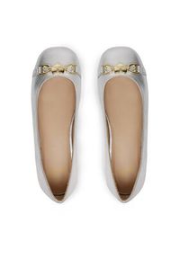 Love Moschino - LOVE MOSCHINO Baleriny JA11011G1MIF090B Srebrny. Kolor: srebrny. Materiał: skóra #3
