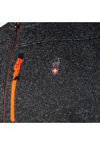Aulp - Polar bluza rozpinana dzianinowa melanżowa Navoy AULP 3 kieszenie. Kolor: czarny. Materiał: polar, dzianina. Wzór: melanż. Sezon: zima. Sport: narciarstwo