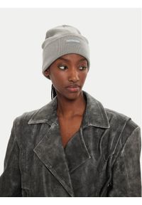 Calvin Klein Czapka Inst Patch Beanie K60K612322 Szary. Kolor: szary. Materiał: bawełna, materiał