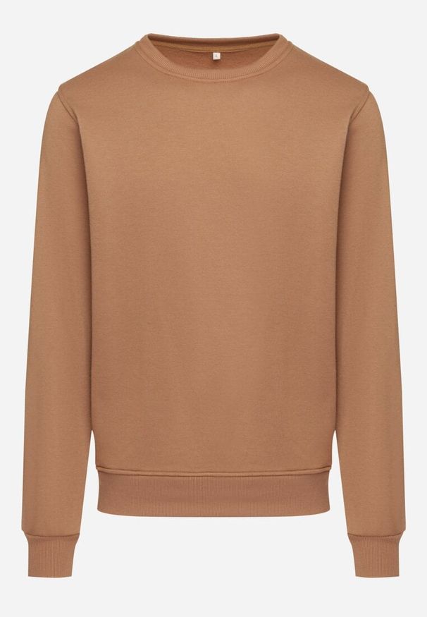 Born2be - Brązowa Bluza z Polarem na Podszewce Metinna. Okazja: na co dzień. Kolor: brązowy. Materiał: polar. Długość rękawa: długi rękaw. Długość: długie. Wzór: gładki, jednolity. Styl: klasyczny, casual