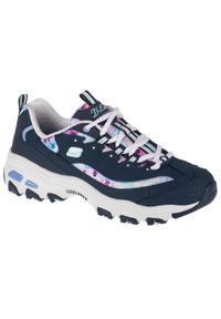 skechers - Buty do chodzenia damskie Skechers 149794NVMT. Kolor: szary, biały, brązowy, niebieski, wielokolorowy. Materiał: materiał, skóra. Szerokość cholewki: normalna. Sport: turystyka piesza