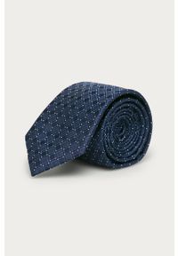 Calvin Klein - Krawat. Kolor: niebieski. Materiał: tkanina, materiał #1