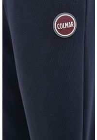 Colmar spodnie męskie kolor granatowy gładkie. Kolor: niebieski. Materiał: dzianina. Wzór: gładki