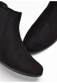 bonprix - Sztyblety. Okazja: na co dzień. Kolor: czarny. Materiał: skóra. Styl: casual #3