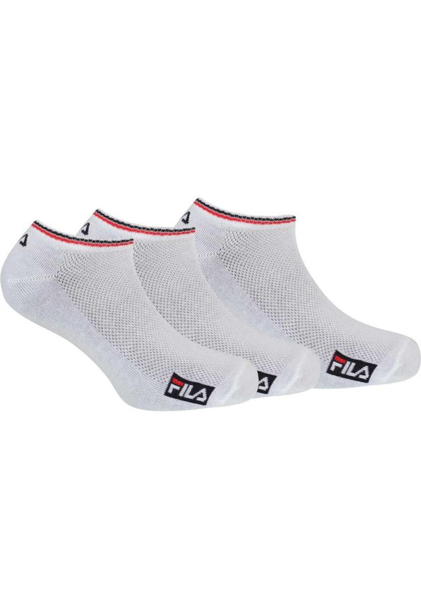 Fila zestaw 3 par skarpetek niewidocznych z bambusa, biały, 39-42. Kolor: biały