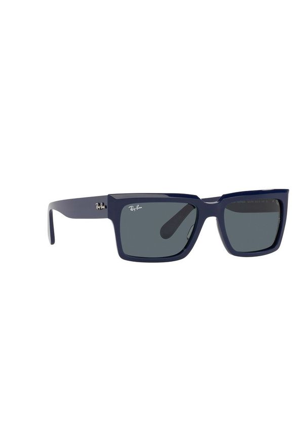 Ray-Ban - Okulary przeciwsłoneczne Inverness. Kształt: prostokątne. Kolor: niebieski