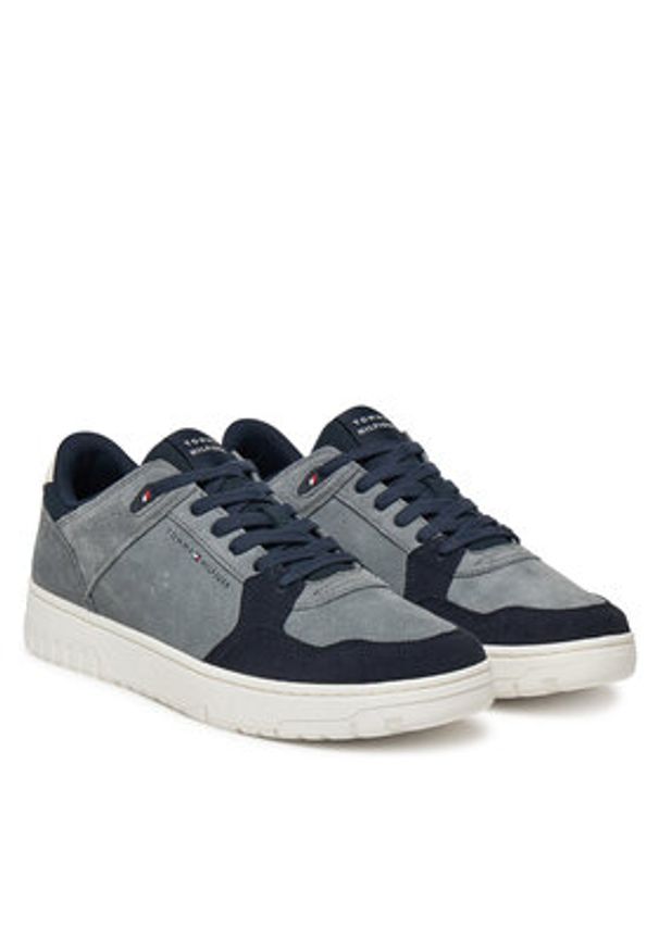 TOMMY HILFIGER - Tommy Hilfiger Sneakersy Basket Core Lite Suede FM0FM05519 Szary. Kolor: szary. Materiał: zamsz, skóra