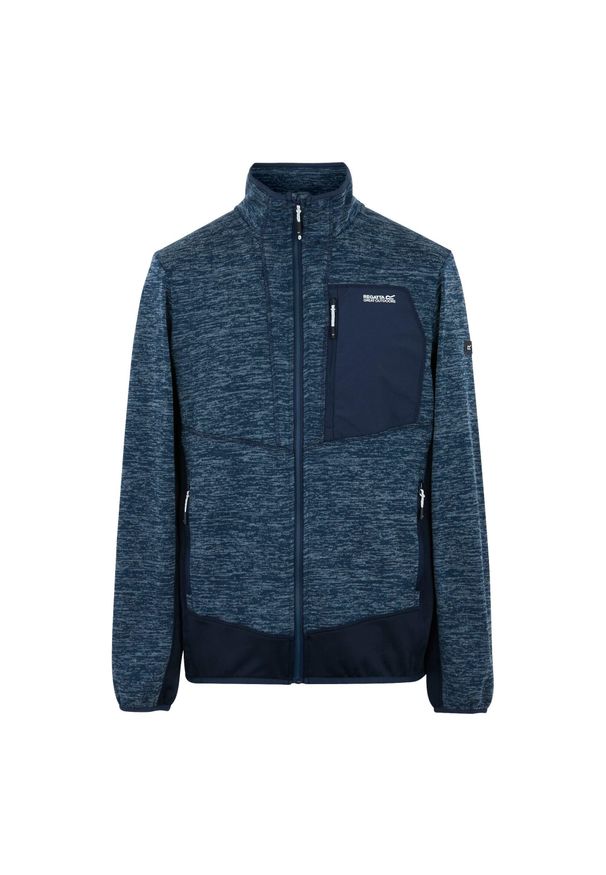 Regatta - Męska Bluza Polarowa Baslinn. Kolor: niebieski. Materiał: polar. Styl: sportowy. Sport: turystyka piesza