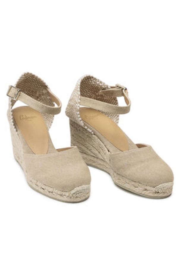 Castañer Espadryle Carol/6/002 021655-2017 Beżowy. Kolor: beżowy. Materiał: materiał