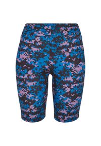 Spodenki kolarskie dla kobiet Urban Classics high waist camouflage tech. Stan: podwyższony. Kolor: niebieski, wielokolorowy, czarny. Długość: krótkie. Sport: kolarstwo #1