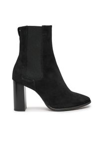 Calvin Klein Botki HW0HW02192 Czarny. Kolor: czarny. Materiał: zamsz, skóra