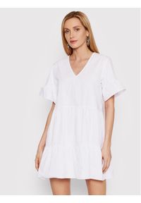 DeeZee Sukienka letnia Alexis HSM019 Biały Regular Fit. Kolor: biały. Materiał: bawełna. Sezon: lato #1