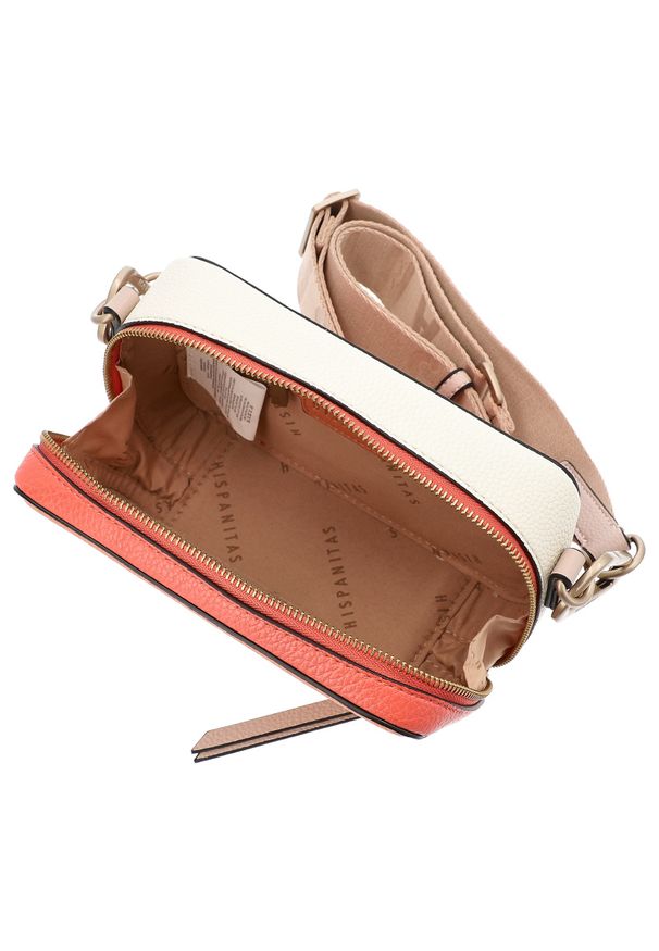 Pomarańczowa Pastelowa Torebka Hispanitas Kompaktowa Listonoszka Damska. Kolor: pomarańczowy. Sezon: lato. Styl: casual, elegancki