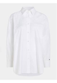 TOMMY HILFIGER - Tommy Hilfiger Koszula WW0WW38968 Biały Oversize. Kolor: biały. Materiał: bawełna #5