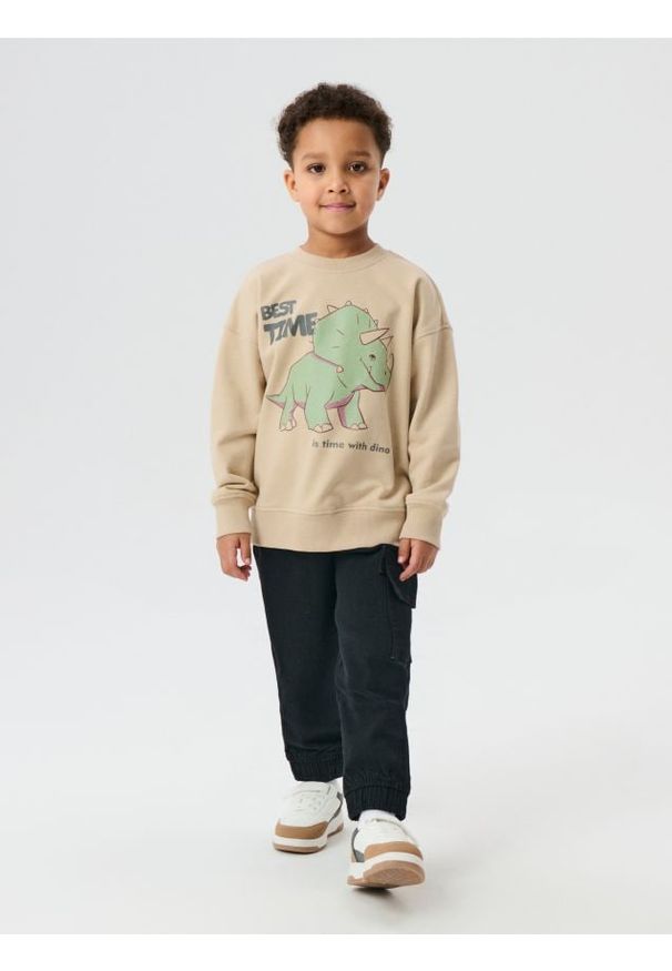 Sinsay - Jeansy loose - czarny. Kolor: czarny