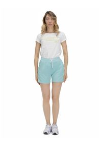 LEONE 1947 APPAREL - Damskie spodenki frotte Silence Work. Kolor: niebieski. Materiał: tkanina. Sport: fitness