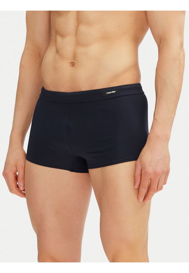 Calvin Klein Swimwear Kąpielówki KM0KM01114 Granatowy. Kolor: niebieski. Materiał: syntetyk