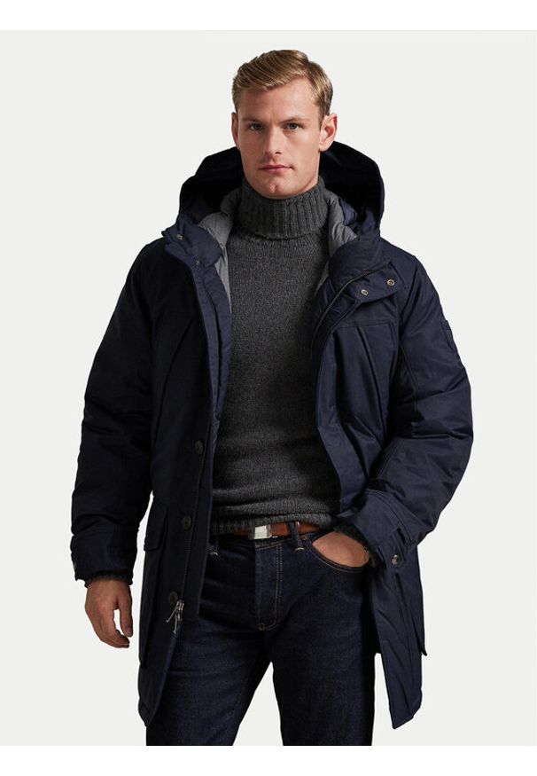 Polo Ralph Lauren Kurtka puchowa 710968114001 Granatowy Regular Fit. Typ kołnierza: polo. Kolor: niebieski. Materiał: syntetyk. Sezon: zima