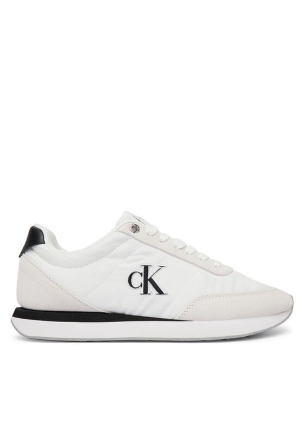 Calvin Klein Sneakersy Retro Runner Ess Mix Mat Wmn YW0YW01990 Biały. Kolor: biały. Materiał: materiał